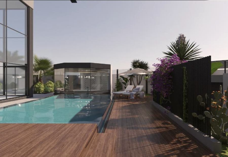 Poolside villa